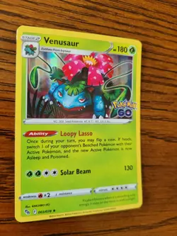 Venusaur Pokemon Go Holo Rare TCG 003/078 NM Near Mint Foil Stamped Card - Image 2