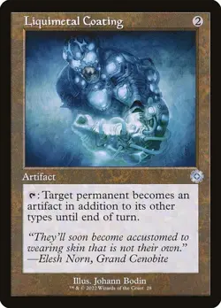 NM Foil Liquimetal Coating, MTG, The Brothers' War Retro Artifact, Magic, 28 - Image 1
