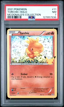 2021 Pokemon Mcdonald'S Collection #11 Torchic-Holo Mcdonald'S Collection PSA 7 - Image 1