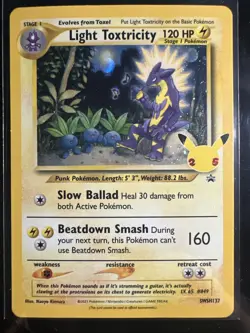 Pokemon Light Toxtricity SWSH137 Normal Size Promo Near Mint Celebrations NM/M - Image 1