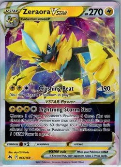 Zeraora Vstar 055/159 - Pokemon TCG SWSH: Crown Zenith - Ultra Rare (NM) - Image 1