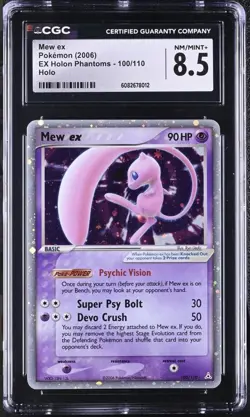 Pokemon Mew ex 100/110 2006 EX Holon Phantoms Holo NM/MINT+ CGC 8.5 - Image 1