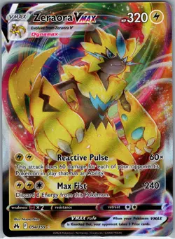 Zeraora VMAX 054/159 - Pokemon TCG SWSH: Crown Zenith - Ultra Rare (NM) - Image 1