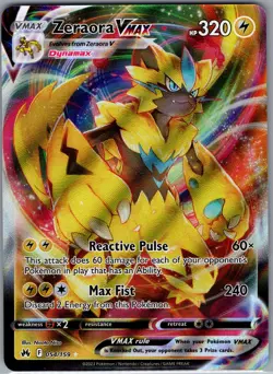 Zeraora VMAX 054/159 - Pokemon TCG SWSH: Crown Zenith - Ultra Rare (NM) - Image 1