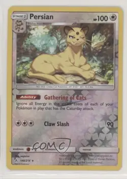 Persian Reverse Foil Pokemon Sun & Moon Unbroken Bonds #148 - Image 1