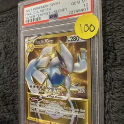 2022 FA/LUGIA VSTAR POKEMON SILVER TEMPEST SECRET RARE PSA 10 GEM MINT - Image 3