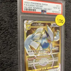2022 FA/LUGIA VSTAR POKEMON SILVER TEMPEST SECRET RARE PSA 10 GEM MINT - Image 4