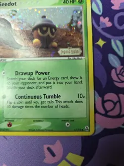 Pokemon TCG EX Legend Maker Seedot 61/92 Reverse Holo Moderately Played - Image 4