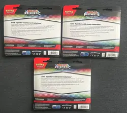 (Set of 3) Pokemon TCG Prismatic Evolutions Tech Sticker Collection New Sealed - Image 2