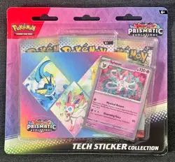 (Set of 3) Pokemon TCG Prismatic Evolutions Tech Sticker Collection New Sealed - Image 3