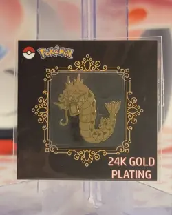 Gyarados 24k Gold Plated Sticker Korean Striking Popping Candy Pokemon NM+ #T - Image 1