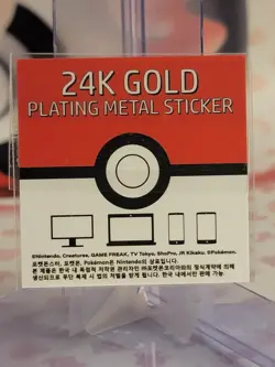 Gyarados 24k Gold Plated Sticker Korean Striking Popping Candy Pokemon NM+ #T - Image 2