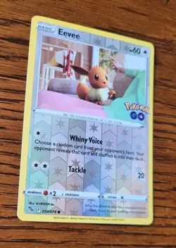 Pokemon Go Eevee Reverse Holo Foil Stamped TCG 054/078 Common NM Near Mint - Image 2