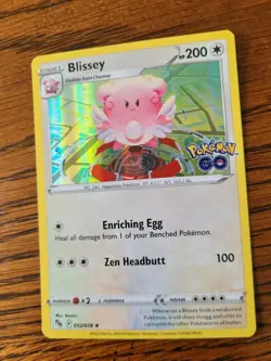 Pokemon Go Blissey Rare Holo Foil Stamped 052/078 Promo TCG NM Near Mint - Image 1
