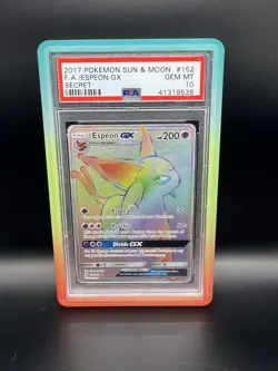 Pokemon English Espeon GX 152/149 Sun & Moon Base Secret Rare PSA 10 - Image 1