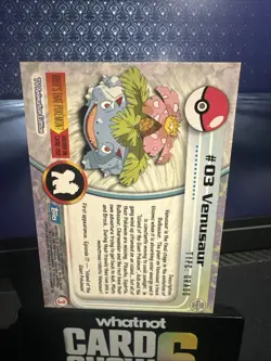 Topps Venusaur #03 Blue Label Pokemon Card TV Animation Edition (Blue) - Image 2