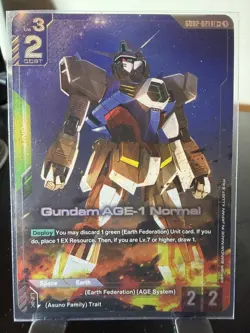 Gundam AGE-1 Normal Gundam Card Game Dual Impact GD02-021 Alt Art - Image 1
