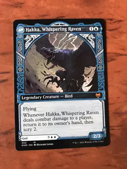 Alrund God of the Cosmos / Hakka Whispering Raven Showcase MTG Magic Card LP KHM - Image 2