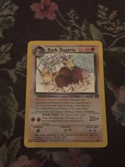 Pokemon Dark Dugtrio TCG 6/82 Rare Holo Card LP Team Rocket - Image 1