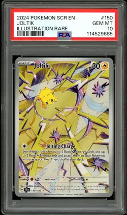 PSA 10 GEM MINT Joltik 150 Stellar Crown Pokemon Card - Image 1