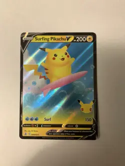 Flying Pikachu V and Surfing Pikachu V Celebrations Pokemon Cards 6/25 & 8/25 NM - Image 5