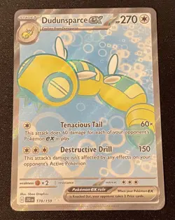 Dudunsparce EX Journey Together 178/159 Pokemon TCG Card NM Near Mint - Image 1