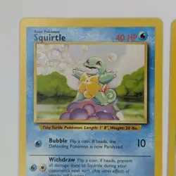 Squirtle 63/102 & Wartortle 42/102 Base Set WOTC Vintage Pokemon TCG NM - Image 2