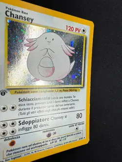 Pokemon Chansey 3/102 Set Base Rara Holo Prima Edizione Wizards IT Carte Vintage - Image 5