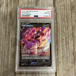 Graded PSA 10 2022 Pokemon SWSH Drapion V Lost Origin #118 - Image 1