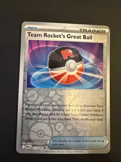 Pokemon TCG Destined Rivals 175/182 Team Rockets Great Ball Reverse Holographic - Image 1