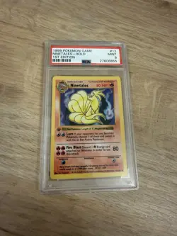 Pokemon Ninetales Base Set 1st Edition Shadowless PSA 9 #12 Holo Rare - Image 1
