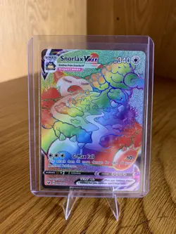 Snorlax VMAX Sword & Shield Rainbow Secret Rare Full Art Pokemon TCG #206 - Image 1
