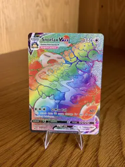 Snorlax VMAX Sword & Shield Rainbow Secret Rare Full Art Pokemon TCG #206 - Image 4