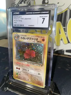 1997 Pokemon Rocket Gang Dark Dugtrio Japanese Holo R - CGC 7 - Image 3