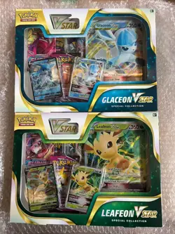 Pokemon TCG: Glaceon and Leafeon VSTAR Special Collection Boxes Sealed - Image 1