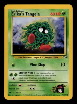 Erika's Tangela 79/132 - LP - Gym Heroes, WOTC Pokemon - Image 1