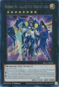 Yugioh! Number 90: Galaxy-Eyes Photon Lord (Silver) - BLC1-EN018 - Ultra Rare - - Image 1