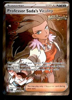 Professor Sada's Vitality Full Art Trainer Paradox Rift 239/182, NM Pokemon Card - Image 1