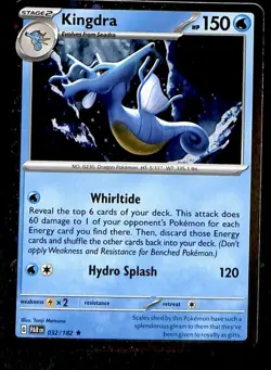 Kingdra Cosmos Holo Rare Paradox Rift 032/182, NM Pokemon Card - Image 1
