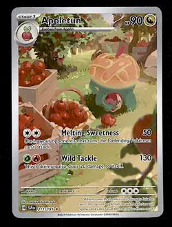 Appletun Illistration Rare Surging Sparks 211/191, NM Pokemon Card - Image 1