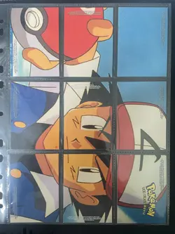 Topps Pokemon The 1st Movie Puzzle Sticker Card Set ASH - 1999 Rare Cards. - Image 1