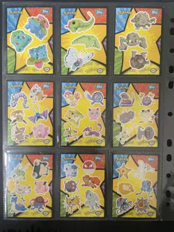 Topps Pokemon The 1st Movie Puzzle Sticker Card Set ASH - 1999 Rare Cards. - Image 2