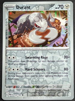 Durant Reverse Holo NM 129/182 Paradox Rift Pokemon Card - Image 1