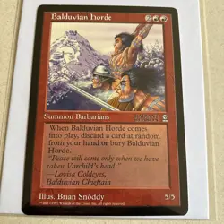 MTG Magic The Gathering - Balduvian Horde - Oversized 6x9 Radiant Season Card - Image 1
