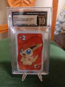 POKEMON PLAYING CARDS 2021 POCKET UNO-VICTINI RED #2 - Image 1