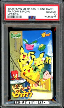 Pikachu Pichu Phone Card Pokemon Japanese Movie Johto - PSA 10 - Image 1