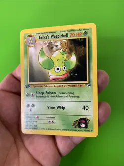 Erika’s Weepinbell 49/132 1st Edition Gym Heroes Pokemon Card LP+ - Image 3