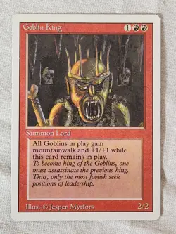NM Goblin King Revised Mtg Magic the Gathering - Image 1