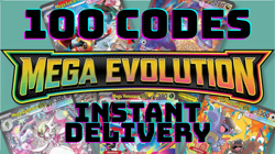 100x Mega Evolution Codes Booster Pokemon TCG Live Pack-INSTANT DELIVERY - Image 1