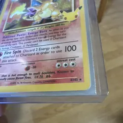 Pokemon TCG Charizard 4/102 Celebrations Classic Collection Holo Rare LP - Image 2